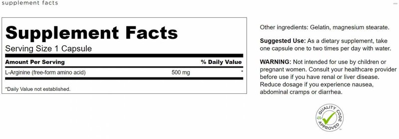 L-Arginina 500mg