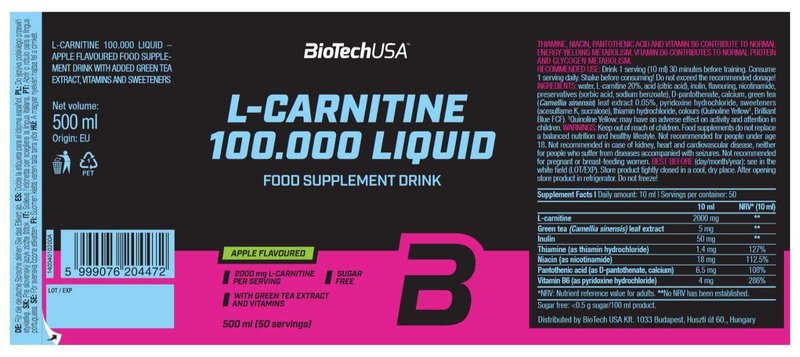 L-Carnitina Líquida 100.000