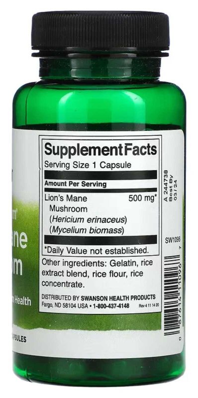 Lion's Mane Mushroom 500mg