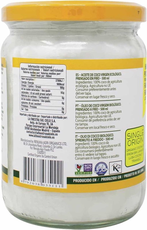 Óleo de Coco Virgem Biológico