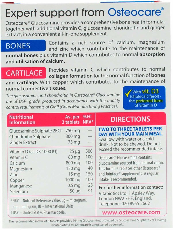 Osteocare com Glucosamina e Condroitina